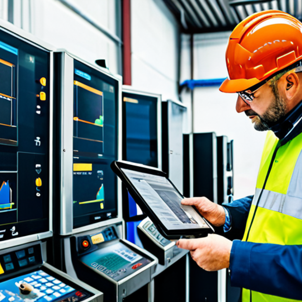 **

"A fully clothed maintenance engineer in professional attire, inspecting machinery in a modern factory setting. He's using diagnostic tools, with data displayed on a tablet in his hand. The scene should emphasize problem-solving and technical expertise. safe for work, appropriate content, perfect anatomy, natural proportions, professional, modest, family-friendly"

**